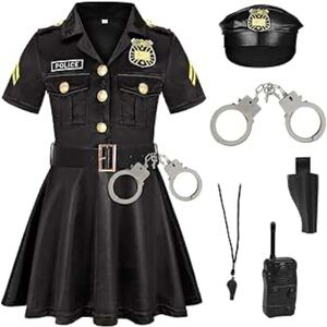 Kids Police Officer Costume - Black